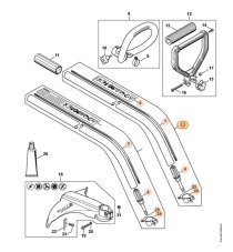 Rúra ochranná s pohonom komplet pre krovinorez / vyžínač STIHL FS 38, FS 50, FS 45, 4140 710 1700