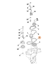 Klínový remeň STIHL / VIKING HB 560, HB 685, MH 585, MH 560, MH 445, MH 685,  6241 711 5010