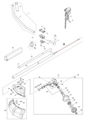 Hriadeľ náhonu MAKITA / DOLMAR EBH341L, EBH341U, EM3400U, EM4350UH, MS335.4U, MS34U, MS430.4U, 325675-7