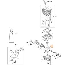 Kľuková hriadeľ pre krovinorez / vyvetvovaciu pílu STIHL FS 56, FS 40, HT 56, 4144 030 0400