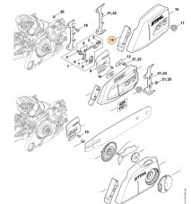 ND STIHL Guma krytu pre reťazovú pílu MS 261, MS 441, MS 362, 1135 656 1500