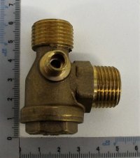 Spätný ventil G1/2" x G1/2" x G1/8" pre kompresor SCHEPPACH HC 51, 5906116028