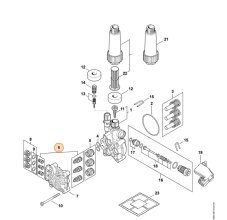 Ventil pre vysokotlakový čistič STIHL RE 100, RE 120, RE 130 PLUS, 4950 700 6200
