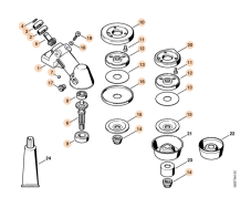 ND STIHL Uhlový prevod, prevodovka pre krovinorez FS 180,FS 450,FS 350,FS 400, 4128 640 0101