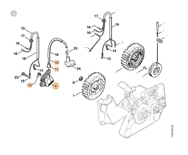 ND STIHL Zapaľovanie pre reťazovú pílu / krovinorez MS 260, MS 290,MS 310,FS 360,MS 440, 0000 400 1300