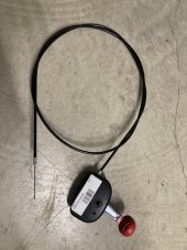 Control lever with cable for HECHT 750 cultivator, 750000117