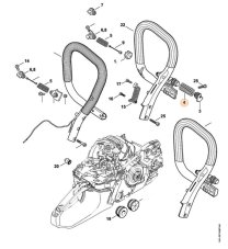 Pružina rukojeti pro řetězovou pilu STIHL MS 261, MS 271, MS 291, 1141 791 3112