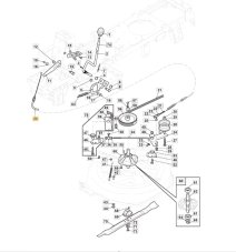 Bowden / lanko spúštania kosy pre záhrandý traktor STIGA Combi 1066, Combi 166, 384004606/0