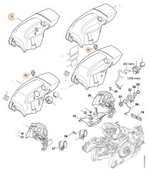 ND STIHL Kryt vzduchového filtra pre reťazovú pílu MS 261 C-M VW, 1141 080 1640