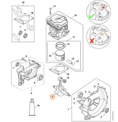 ND STIHL Hriadeľ kľukový pre krovinorez FS 240, FS 360, FS 261, FS 460, FS 410, 4147 030 0403