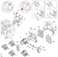ND STIHL Tesnenie sania pre krovinorez FS 240, FS 460, FS 411, 4147 129 0903