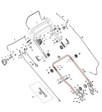 ND MAKITA / DOLMAR Alsó fogantyú ELM4620, ELM4621, EM462, EM463S, YA00001046