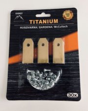 BLADES FOR HUSQVARNA GARDENA ROBOTIC LAWN MOWERS 43mm TITAN - SET OF 30 pcs EVEREST