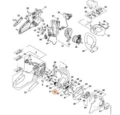 Podložka pre reťazovú pílu STIHL MSA 160, MSA 200, MSA 220, MSE 140, 0000 958 0506