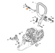 Pružina rukovoväťe pre reťazovú pílu STIHL MS 291, MS 231, MS 271, MS 261, 1141 791 3102