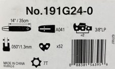 Vodiaca lišta MAKITA / DOLMAR 35cm, 3/8", 1,3mm, 52čl, 958500002, 191G24-0