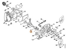 Hriadeľové tesnenie (gufero, simering) DIN3760-BS 18×29,6×5/3, pravé pre reťazovú pílu STIHL MS 440, 044, 96400031972