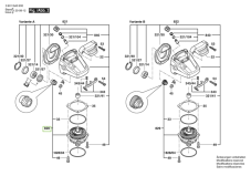 Bearing housing for BOSCH GWS 15-125 CI, GWS 15-125 CIP, GWS 15-125 CIE, GWS 15-125 CIEP angle grinders, 1 607 000 D62
