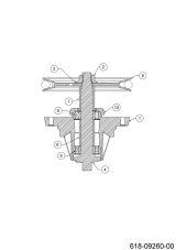 Mandrela, unášač nôža pre Cub Cadet Zero Turn XZ5 L107, XZ6 S107, 618-09260