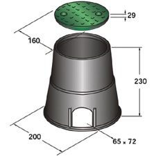 Kruhová šachtica Mini IRRITEC