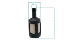 ND GP Palivový filter Zama ZF-2 pre motorové píly krovinorezy a ďalšiu dvojtaktnú záhradnú techniku, ZF-2