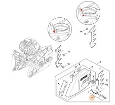 ND STIHL Zachytávač reťaze pre reťazovú pílu 064,066,MS 661,MS 651, 1122 650 7702