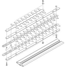 ND MAKITA / DOLMAR Nôž na plotostrih kpl. HT-2960, HTS6000, 161-02, 161-60
