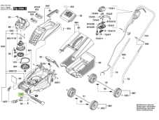 ND BOSCH Veko ložiska pre kosačku ROTAK 32 Ergoflex, ARM 32 R, ROTAK 32, F 016 L66 689
