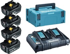 Akumulátor sada s dvojnabijačkou 18V LXT MAKITA 4 x BL1860B+DC18RD, 198091-4
