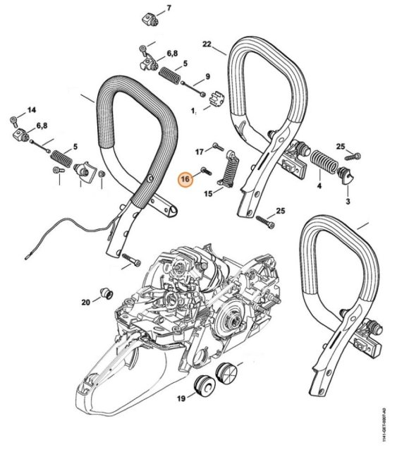Skrutka IS P5x16 pre reťazovú pílu STIHL 9074 477 4130