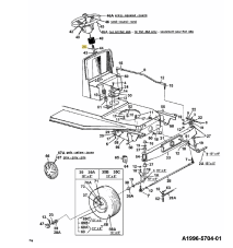 Tyč volantu s pastorkom pre záhradný traktor MTD 738-0937