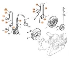Káblový zväzok pre reťazovú pílu STIHL MS 240, MS 260, 1121 440 3002