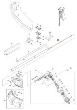 Hriadeľ náhonu MAKITA / DOLMAR EBH341L, EBH341U, EM3400U, EM4350UH, MS335.4U, MS34U, MS430.4U, 325675-7