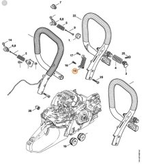 ND STIHL Antivibračná pružina pre reťazovú pílu MS 271, MS 261, MS 291, 1141 790 8304