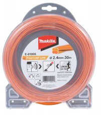 Žacia struna MAKITA špirálová v tvare štvorlístku 2,4mm 30m, E-01806