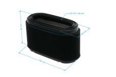 Vzduchový filter pre motory Alpina / Mountfield / CastelGarden, STIGA ST 350 – 7050 – TRE352 (352 cc), 118551406/0