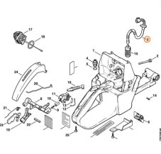 Hadicka paliva pre reťazovú pílu STIHL 044, MS 440, MS 460, 1128 350 7600