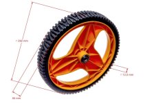 ND GP Zadné koleso 293mm pre záhradné kosačky Husqvarna Partner Electrolux Craftsman McCulloch Poulan, 532403509, 532432747, 532432749, 431880X460, 193929X427