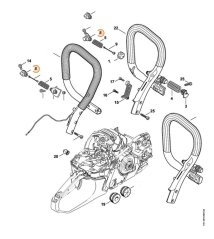 ND STIHL Zátka silenbloku pre reťazovú pílu MS 261, 1141 792 2930