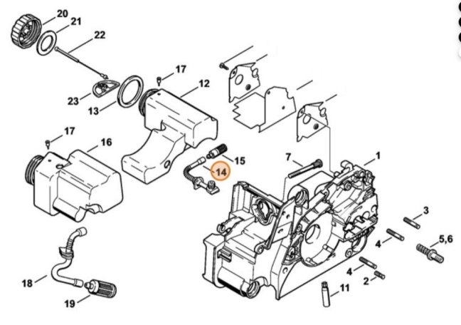 Olajcső STIHL láncfűrészhez MS 170, MS 180, 017, 018, 1130 647 9400