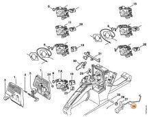 ND STIHL TIahlo plynu pre reťazovú pílu MS 260, MS 240, 1121 182 1501