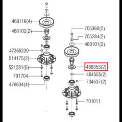 Kryt ložiska držiaka noža pre záhradný traktor AL-KO 468353
