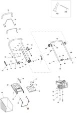 ND MAKITA / DOLMAR Gyűjtőkosár vázszerkezete PM46SBC, PM46SB, PM46NB, 46/51 cm, 671001381