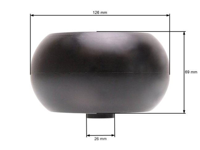 Wide universal anti-scalp wheel for tractor mower deck drum