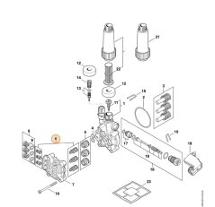 Ventil pre vysokotlakový čistič STIHL RE 100, RE 120, RE 130 PLUS, 4950 700 6200