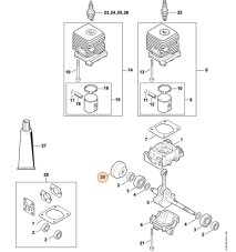 ND STIHL Koleso štartera pre krovinorez / vyžínač FS 38, FS 55, FS 235, 4140 195 0601