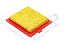 ND GP Vzduchový filter 122 mm x 109 mm x 20 mm STIGA GGP SV150 RM45 SV40 RV45, 18550147/0, 1111-9169-01