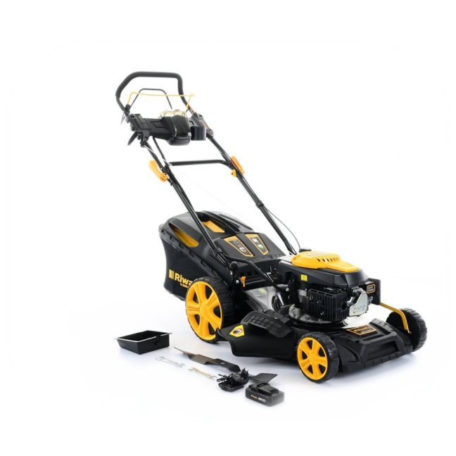 Benzínová kosačka RIWALL RPM 5135 E, náhradný nôž a olej zdarma