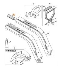 ND STIHL Objimka pre stroje s kruhovou rukoväťou pre krovinorez / vyžínač FS 38, KM 56, 0000 711 2500