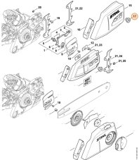 Matica krytu pre reťazovú pílu STIHL MS 261, MS 362, MS 661, 0000 995 0806